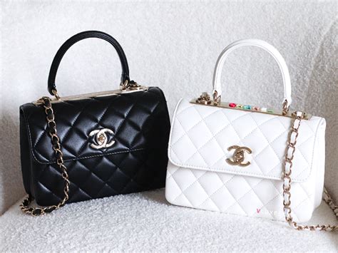 chanel mini trendy cc white